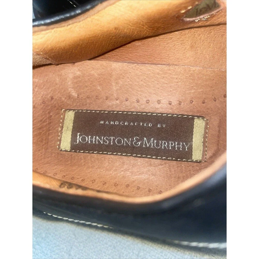 Johnston & Murphy Italy Men’s Casual Shoes Size 11 M Black Leather Going Out